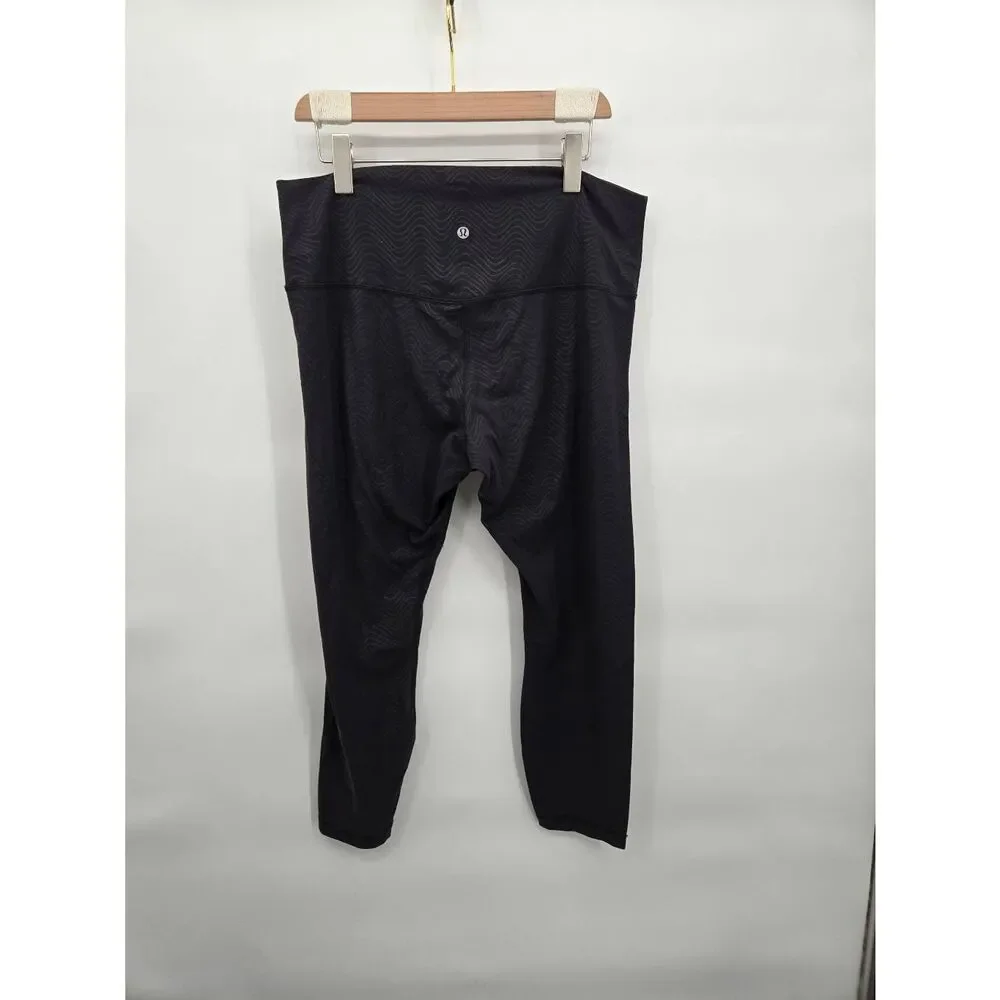 Lululemon Align HR Pant 28” Size 16 Nulu Black Wavy Print High Rise